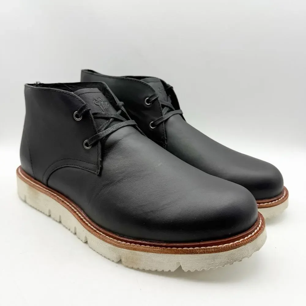 Georgia Boot Mens Small Batch Chukka Boots US 13 Wide EU 47 Black Leather SR EUC